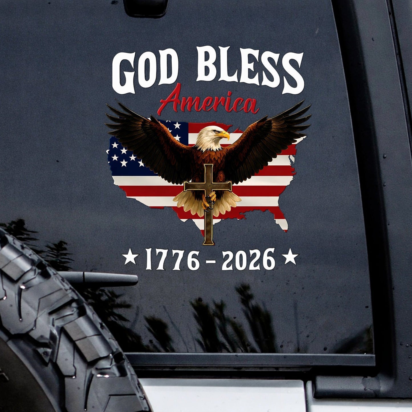🔥 LIMITED TIME OFFER – America 250th Anniversary Decal 1776-2026 Patriotic USA Flag Car Window Sticker
