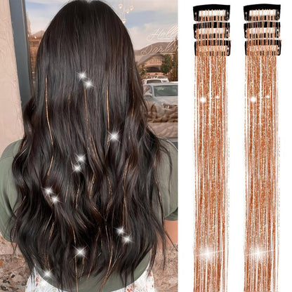 🔥 Holiday Sale 🎁 Clip in Hair Tinsel