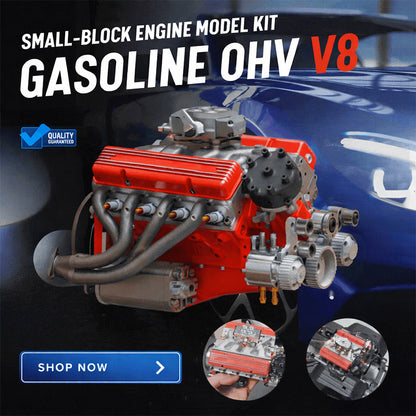 🎁 Warehouse Clearance🏆 10,000 Sold This Week✨Gasoline OHV V8 Small-block Engine Model Kits