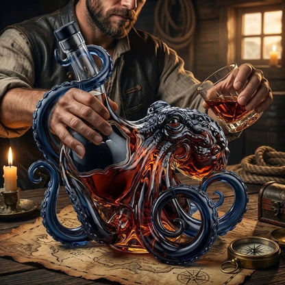 🔥 53% OFF 3D 🐙 Octopus Shaped Collectible Bottle – Black Rum Style Display Bottle