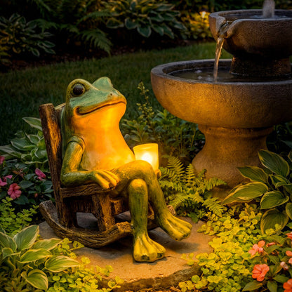 🔥Hot Sale 49% Off✨Solar Glowing Garden Frog🐸