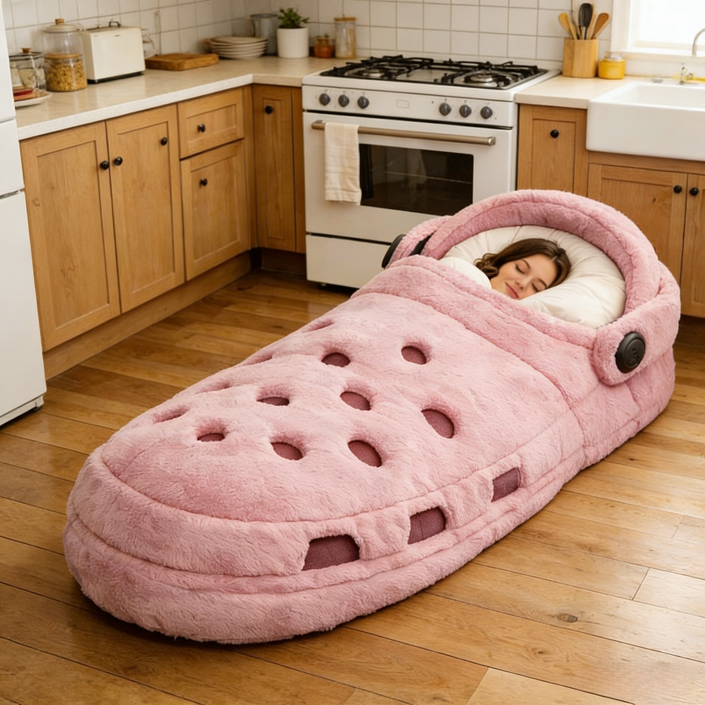 🔥Hot Sale 50% Off🌟 Fluffy Crocs Shoes Sleeping Bag – Soft, Warm & Hug-Ready Cozy