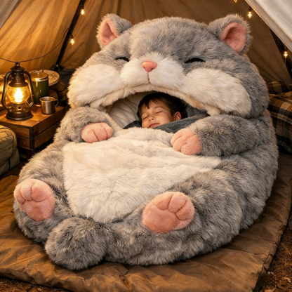 🔥Hot Sale 50% Off🌟 Fluffy Animal Sleeping Bag – Soft, Warm -Ready Cozy