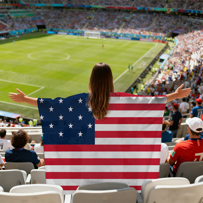 2026 FIFA World Cup USA Flag Cape 🇺🇸 – Premium Lightweight Polyester Fan Gear ⚽🎉