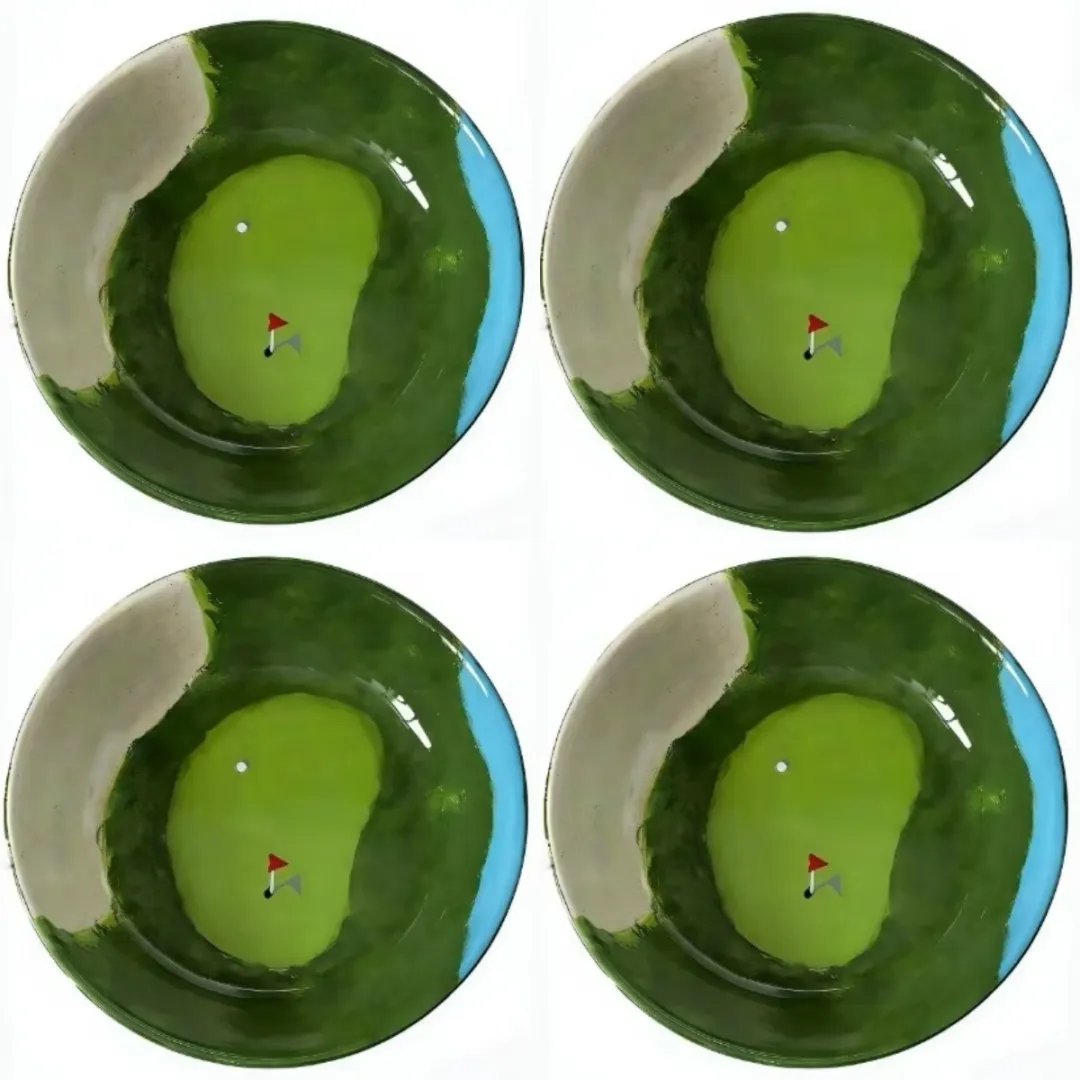 Hand-Painted Golf Bowl