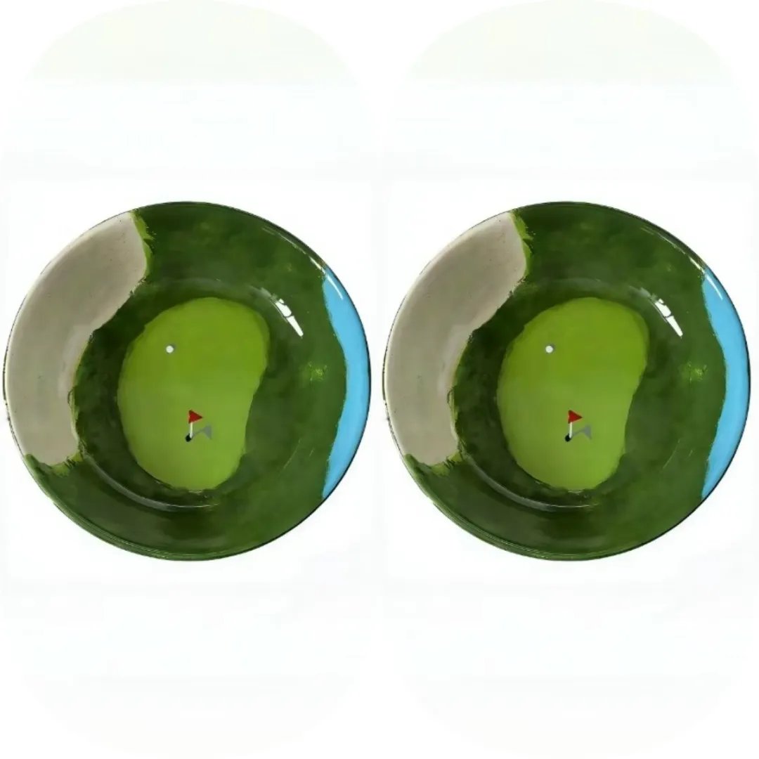 Hand-Painted Golf Bowl