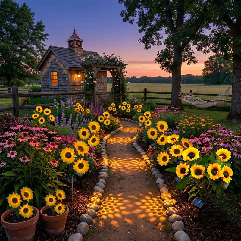 🌻Mother's Day Sale 49% OFF- 🌞2026 Upgraded Solar Sunflowers | Realistic Nighttime Glow