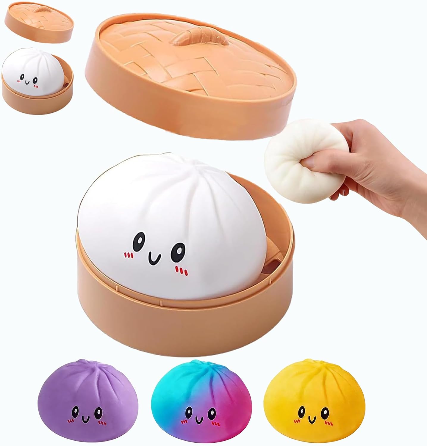 Mystery Dumpling Squishy Blind Box 🥟 - Find the Rare Golden & Rainbow Buns! ✨🌈