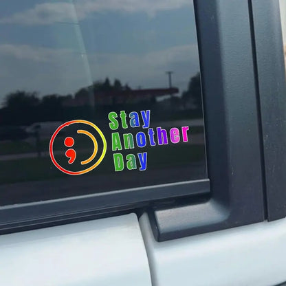 SAD Stay Another Day Mental Health Awareness Car Decal Permanent Sticker for Vehicle Windows