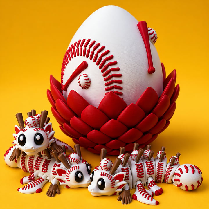 🎁LAST DAY 50% OFF-⚾ Baseball Dragons & Egg: Winged Dragon Fidget Toy