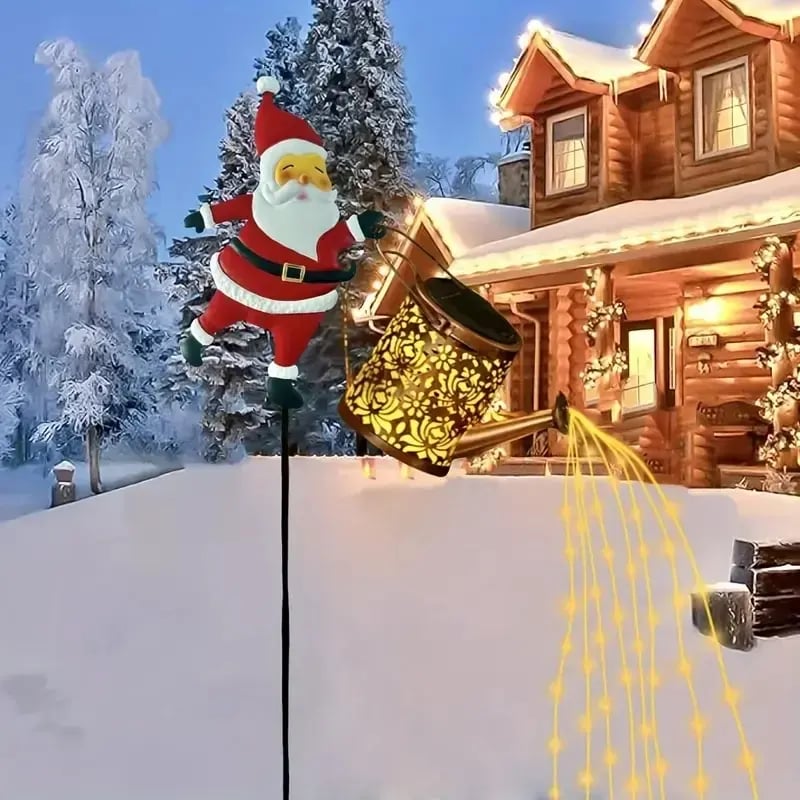 Christmas Early Bird Sale-Christmas Santa Solar Kettle Lights Garden Lawn Decorative Lights