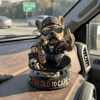 "Too Old To Care" Hardcore Frenchie Dashboard Bobblehead😎 - Rebellious Middle Finger Bulldog Car Decor