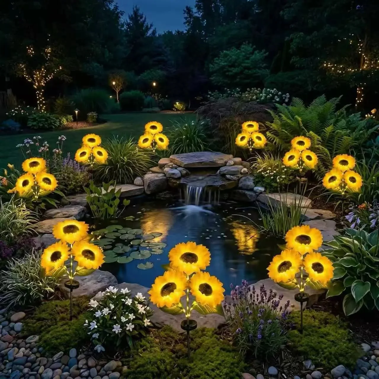 🌻Mother's Day Sale 49% OFF- 🌞2026 Upgraded Solar Sunflowers | Realistic Nighttime Glow