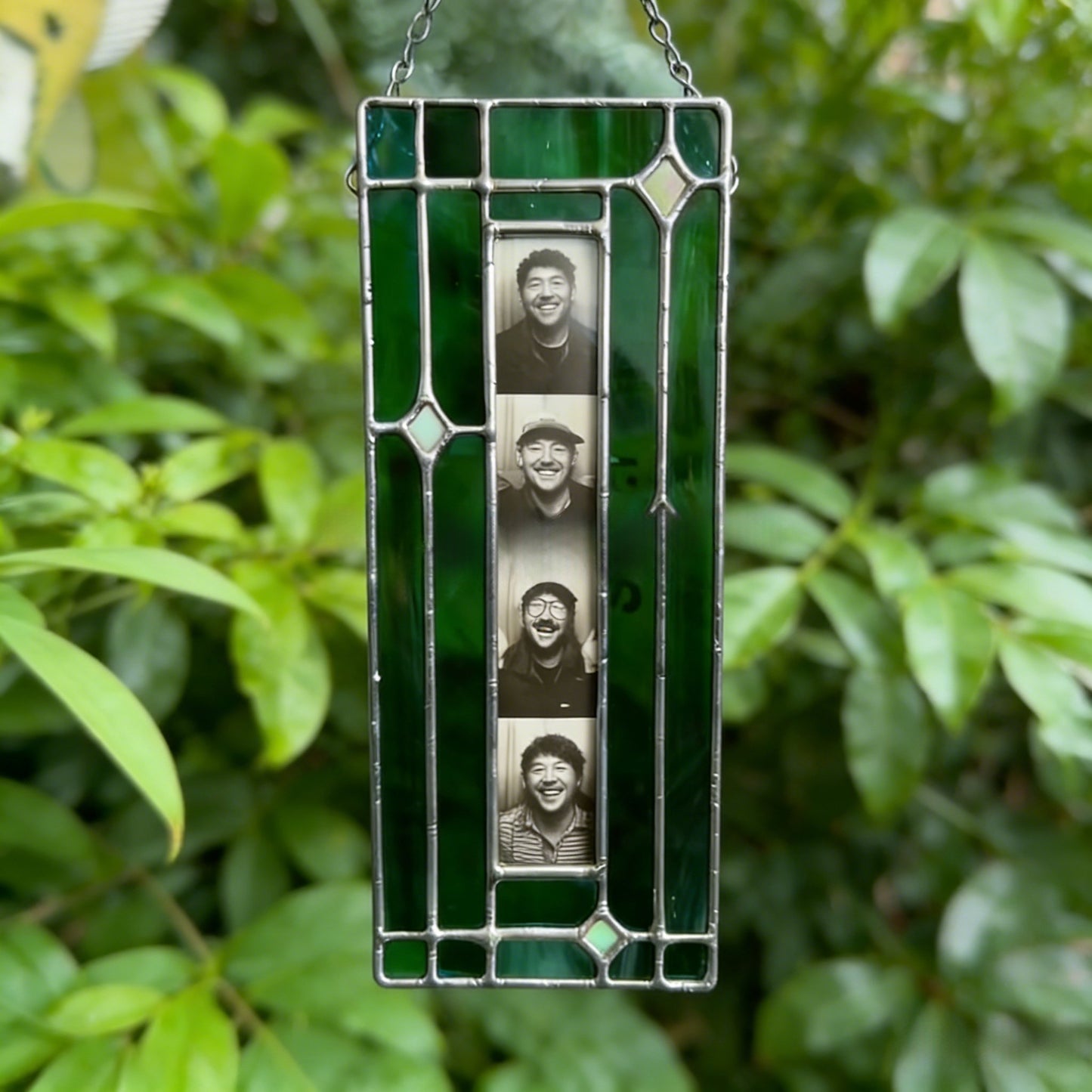 ✨Whimsical Handmade Stained Glass Photobooth Frame — Bathroom/Home Decor