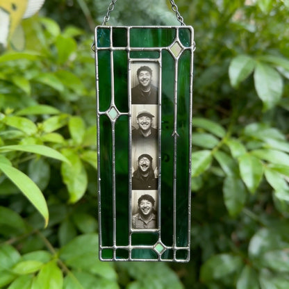 ✨Whimsical Handmade Stained Glass Photobooth Frame — Bathroom/Home Decor