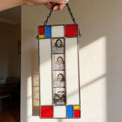 ✨Whimsical Handmade Stained Glass Photobooth Frame — Bathroom/Home Decor