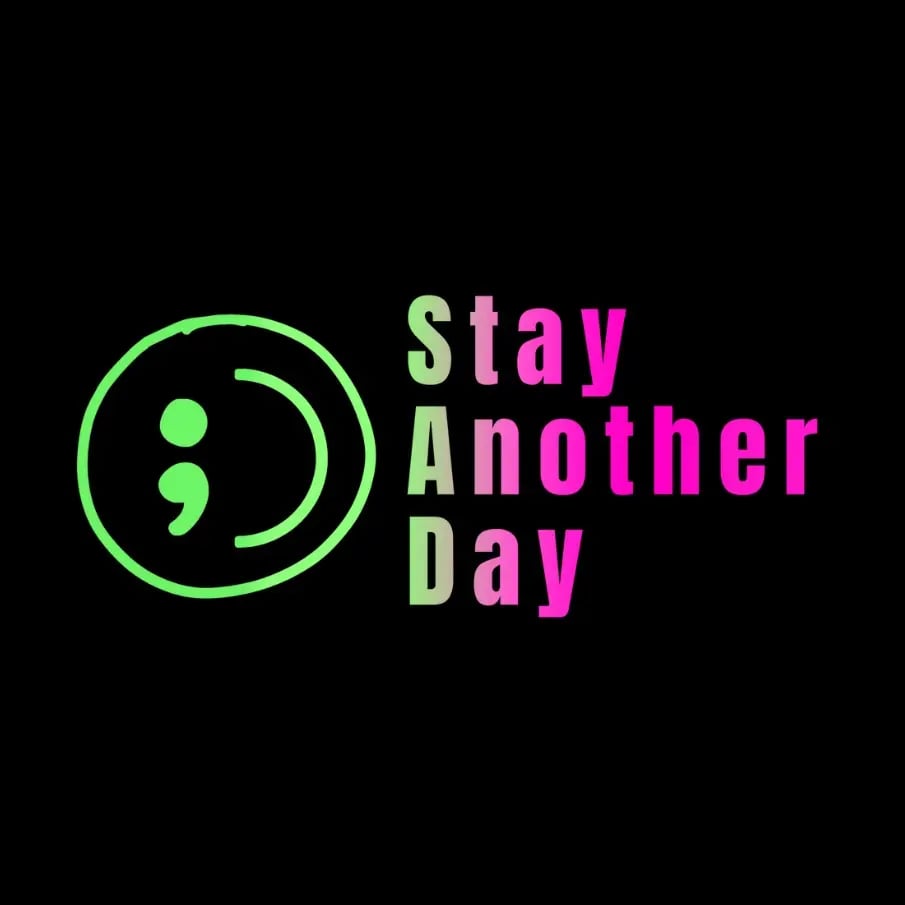 SAD Stay Another Day Mental Health Awareness Car Decal Permanent Sticker for Vehicle Windows