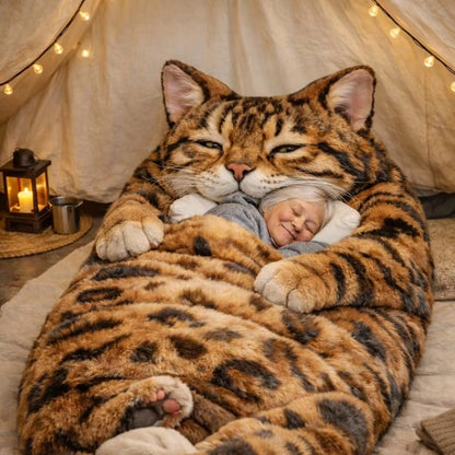 🔥Hot Sale 49% off🌟 Fluffy cat sleeping bag– Soft, Warm & Purrfectly Cozy🐱