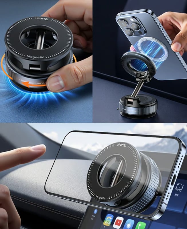 🚗🧲 Rock-Solid Magnetic Car Phone Mount – 360° Rotation & Anti-Shake Secure Hold 📱✨