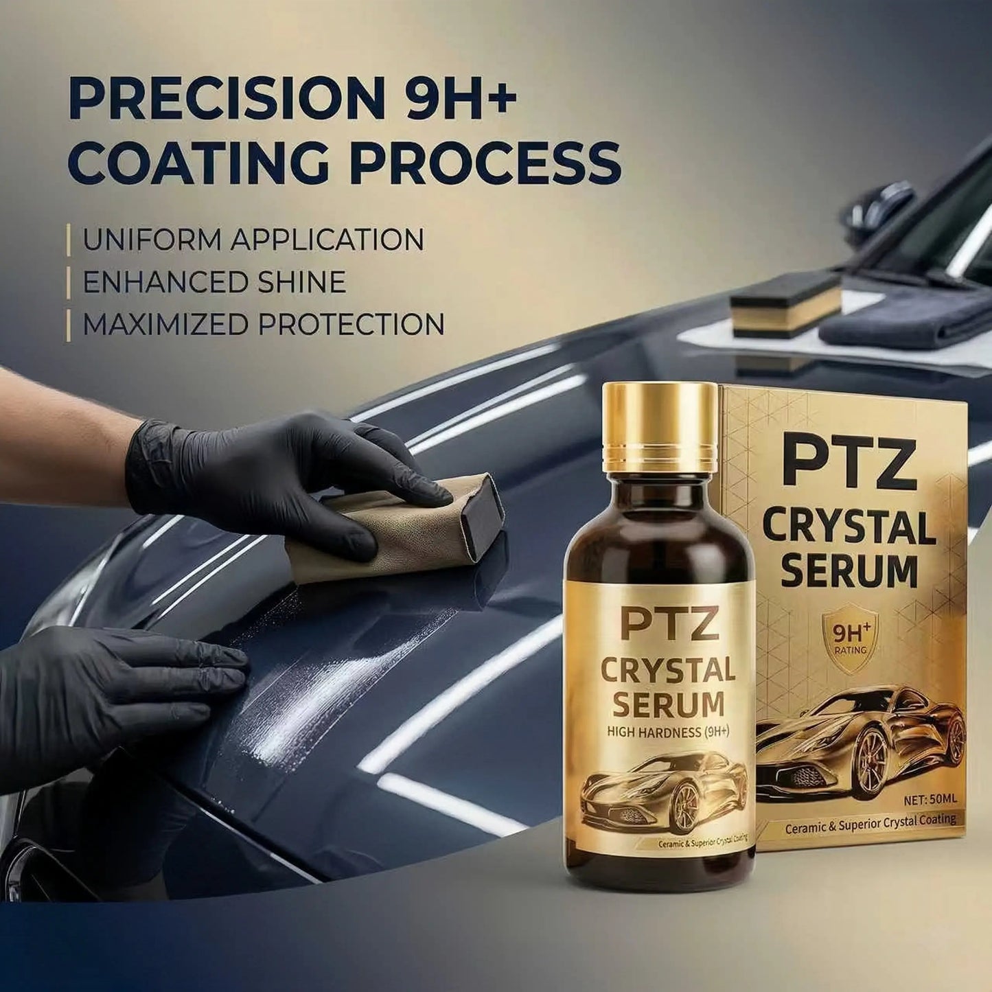 🔥Last Day SALE 50% OFF-Crystal Serum – 9h Professional Ceramic Coating For Car Paint, Gloss & Protection