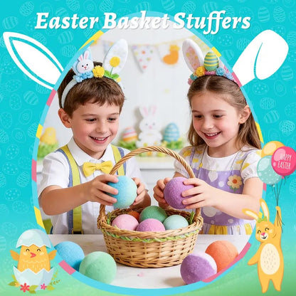 🐰Easter Surprise Bath Bombs for Kids (24-Pack)🌿 Non-Toxic & Safe for Kids 👶