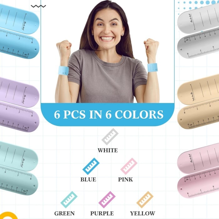 6pcs Silicone Wrist Notepad Nurse Bracelet to Do List Slap