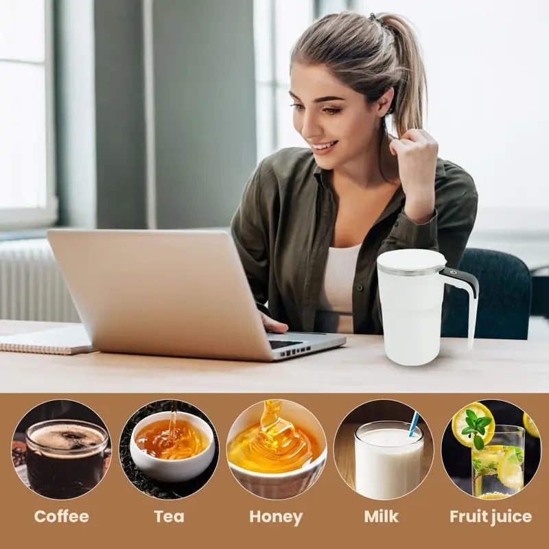 🔥Electric coffee mug with a built-in LCD thermometer