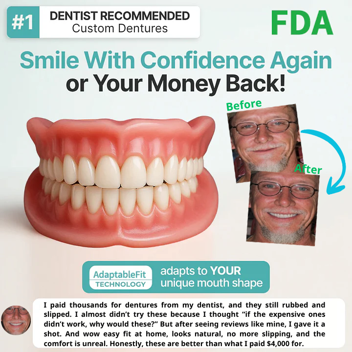 "🎁Ends Today: 70% OFF! ⏰Yagoo™ Medical Full Denture with Strong Suctiond🦷Obtain American Dental Association (ADA) Certification