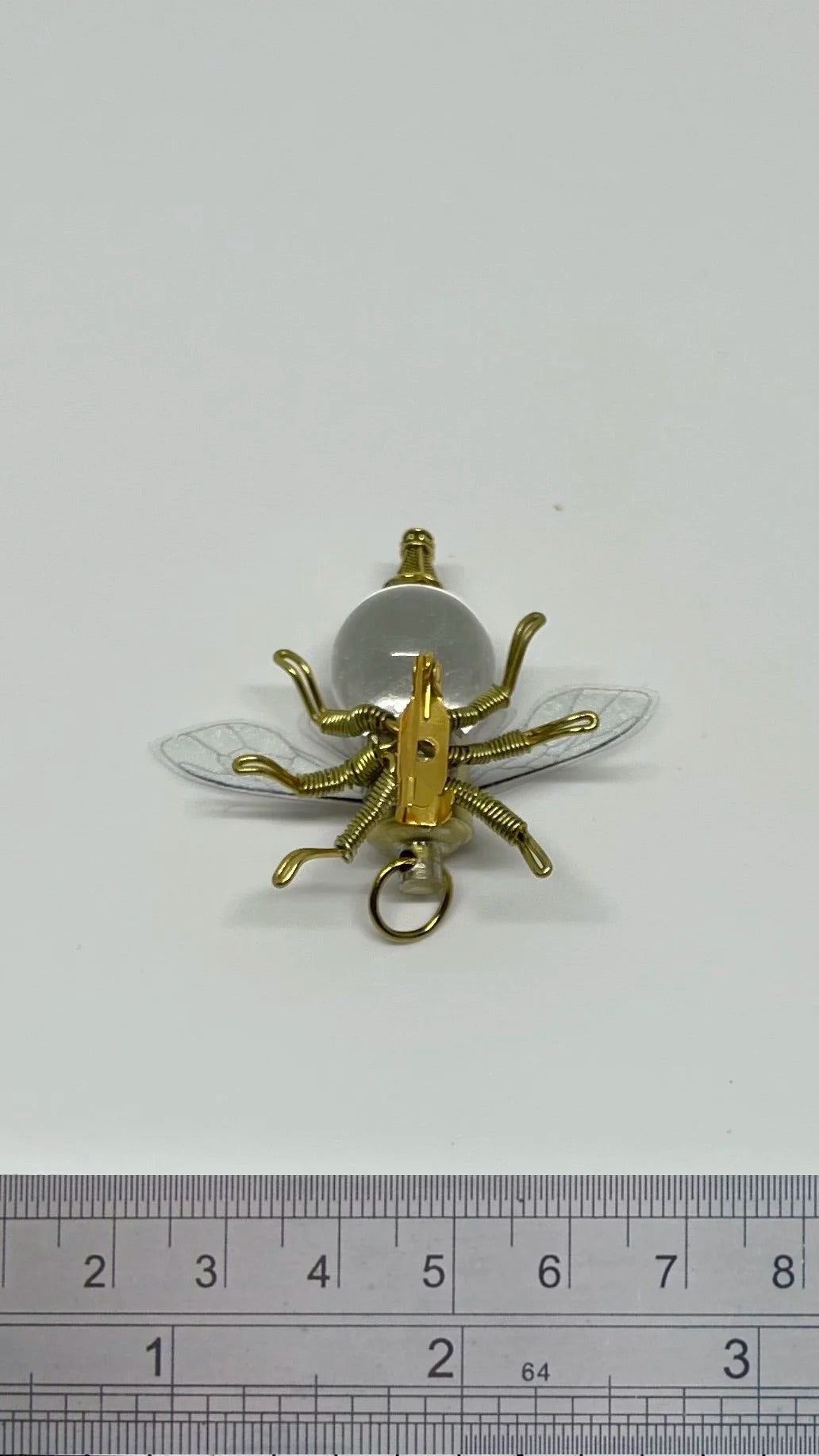Handmade LED Steampunk Light‑Up Brass Viral Bee Brooch